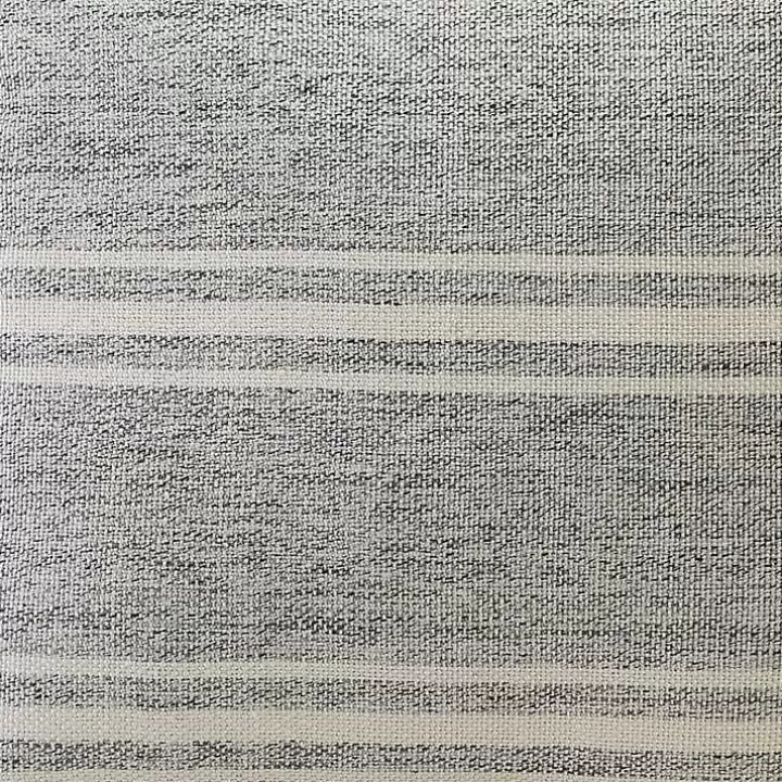 Cheap Gray and White Triple Stripe Outdoor Pillow Outdoor Cushions & Pillows