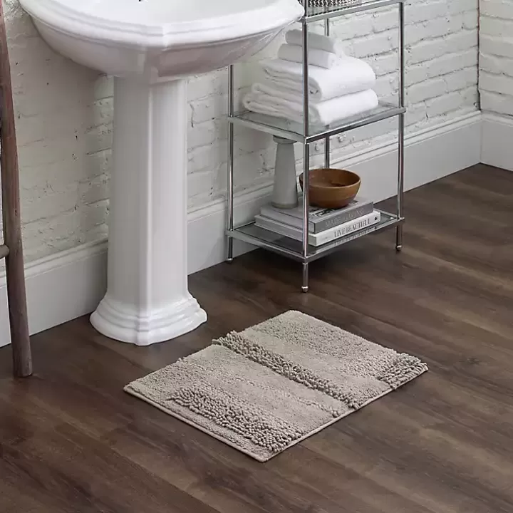 Outlet Asymmetrical Cotton Bath Mat, 34 in. Bathroom Rugs
