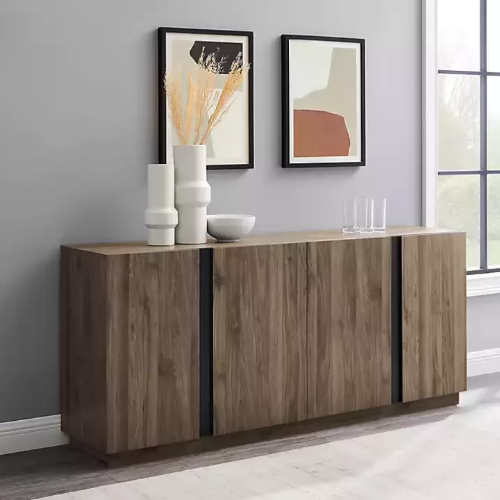 Best Sale Gray Brown Modern 2-Door Sideboard Cabinets & Sideboards