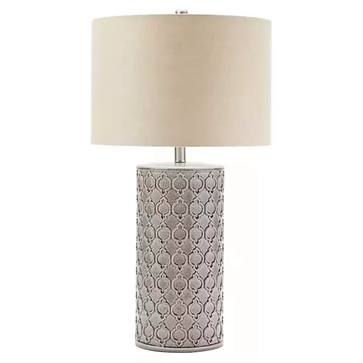 Store Ceramic Embossed Geometric Table Lamp Table Lamps