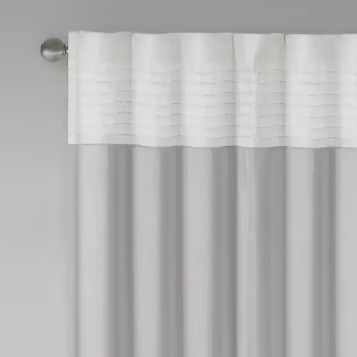 Online Gray Color Block Striped Curtain Panel, 84 in. Curtains & Drapes