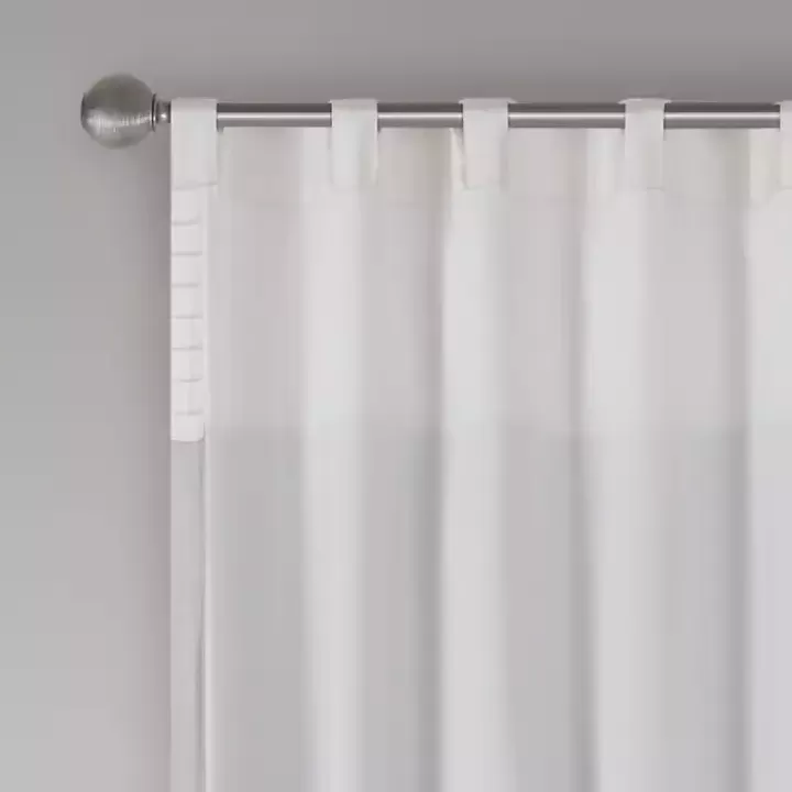 Online Gray Color Block Striped Curtain Panel, 84 in. Curtains & Drapes