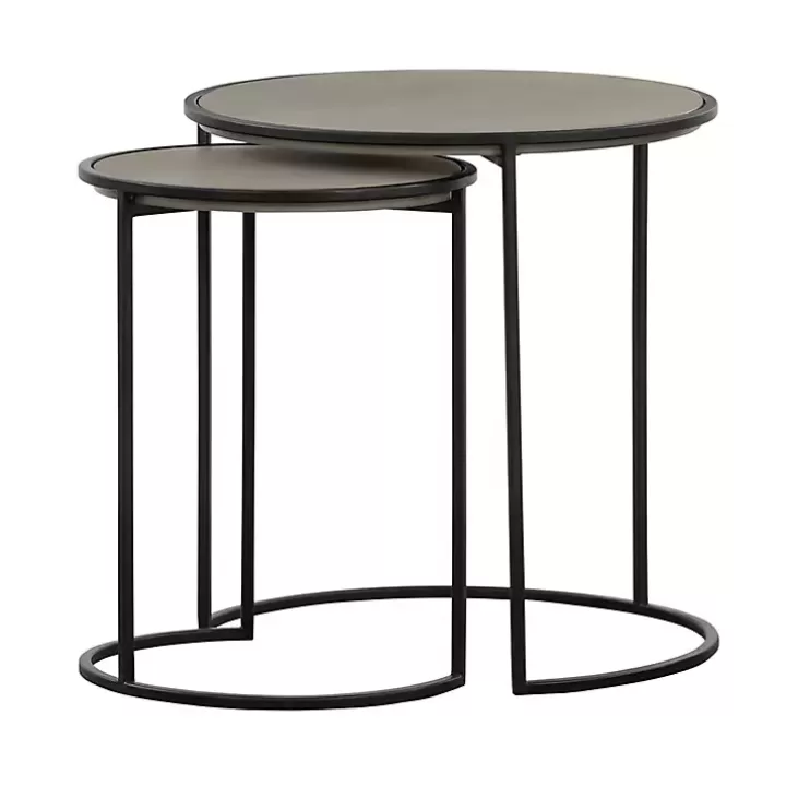 Cheap Concrete Nesting Accent Tables, Set of 2 Accent Chairs