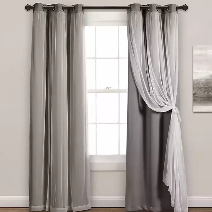 Store Curtain Panel Set with Overlay, 95 in. Curtains & Drapes