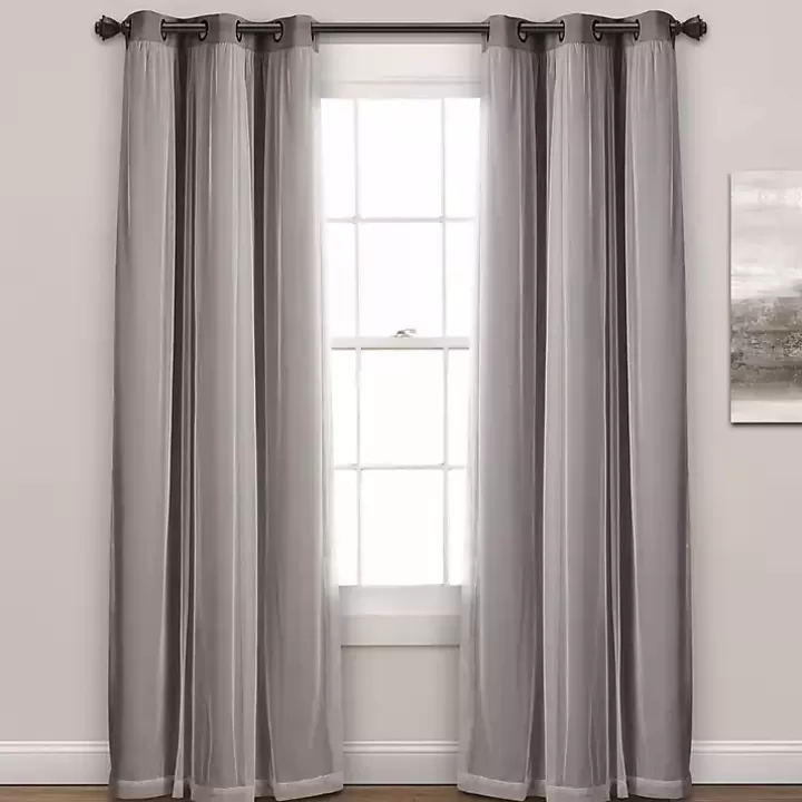 Store Curtain Panel Set with Overlay, 95 in. Curtains & Drapes