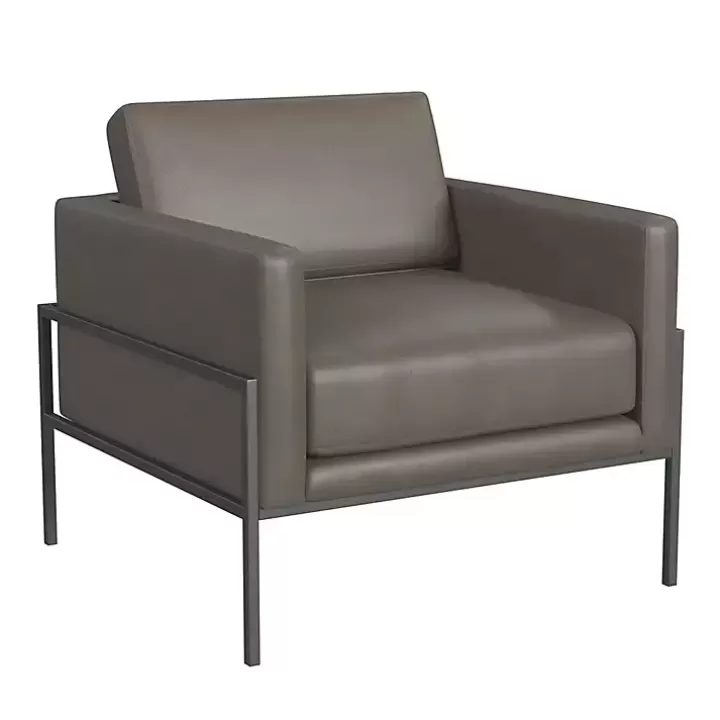 Cheap Faux Leather Black Metal Accent Chair Accent Chairs