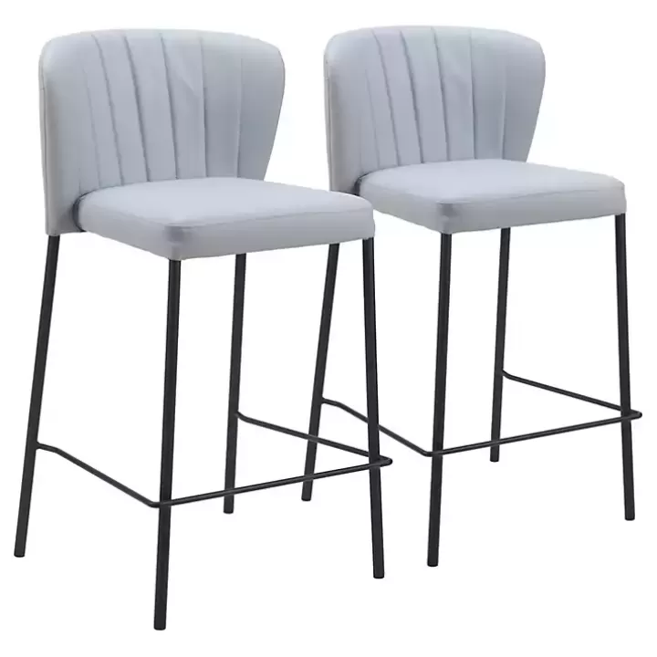 Hot Faux Leather Liddy Counter Stools, Set of 2 Bar Stools & Counter Height Stools