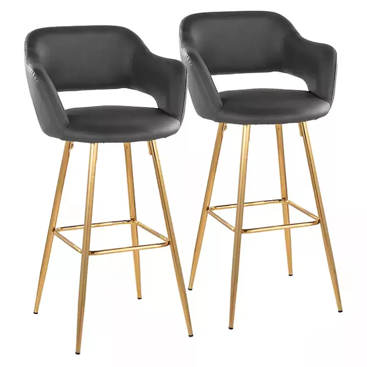 Cheap Faux Leather Marge Bar Stools, Set of 2 Bar Stools & Counter Height Stools