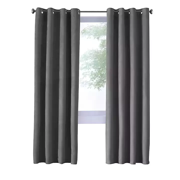 Flash Sale Faux Suede Blackout Curtain Panel, 95 in. Curtains & Drapes