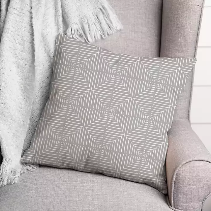 Clearance Geometric Indoor/Outdoor Pillow Outdoor Cushions & Pillows