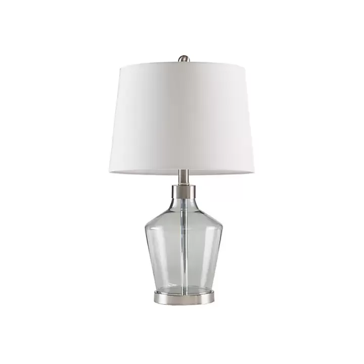 Outlet Gray Glass Bold Table Lamps, Set of 2 Table Lamps