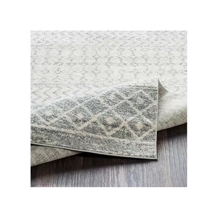 Hot Gray Global Pattern Area Rug, 7x10 Area Rugs