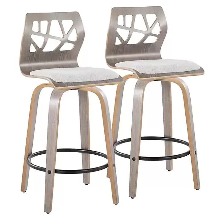 Online Golia Swivel Counter Stools, Set of 2 Bar Stools & Counter Height Stools