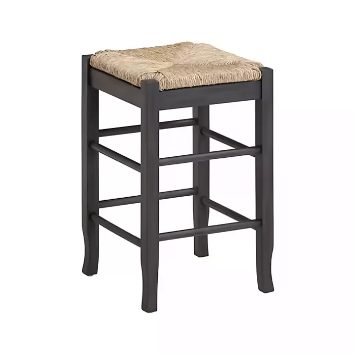 Shop Handwoven Square Wooden Counter Stool Bar Stools & Counter Height Stools