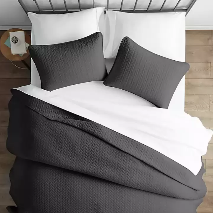 Hot Herring Quilted 3-pc. Twin Coverlet Set Bedspreads & Coverlets