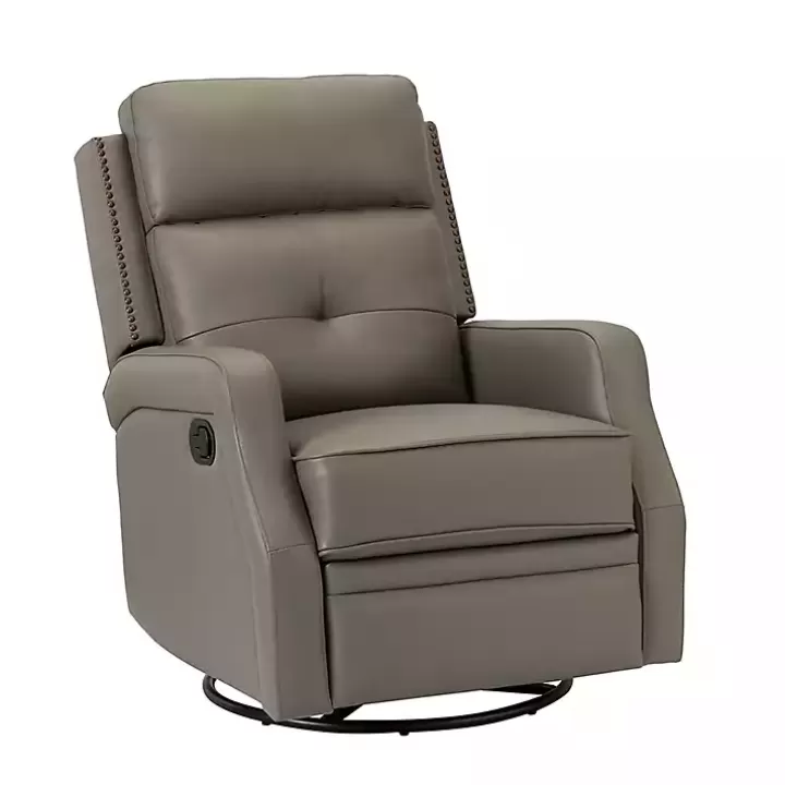 New Leather Swivel Rocker Recliner Accent Chairs