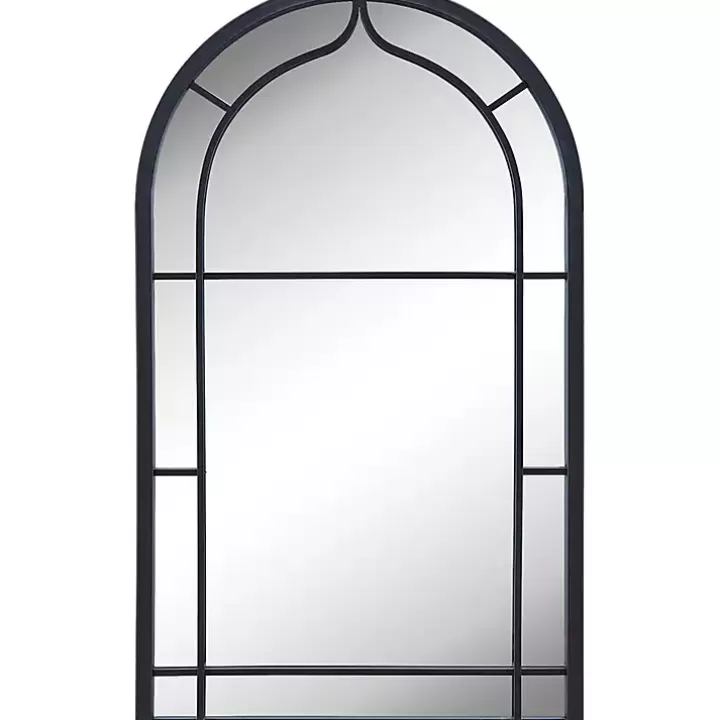New Gray Metal Arched Mirror Decorative Mirrors