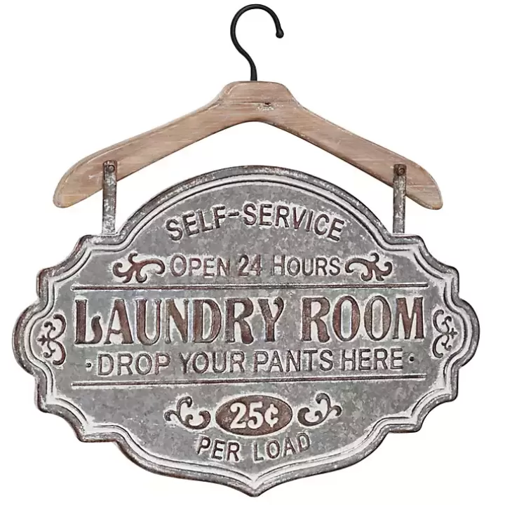 Discount Metal Laundry Room Wall Plaque Wall Quotes & Signs