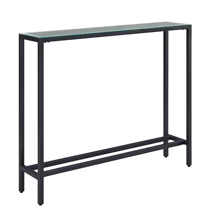 Outlet Metal Mirrored Top Slim Console Table Console Tables