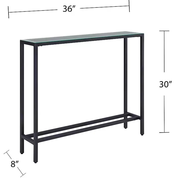 Outlet Metal Mirrored Top Slim Console Table Console Tables