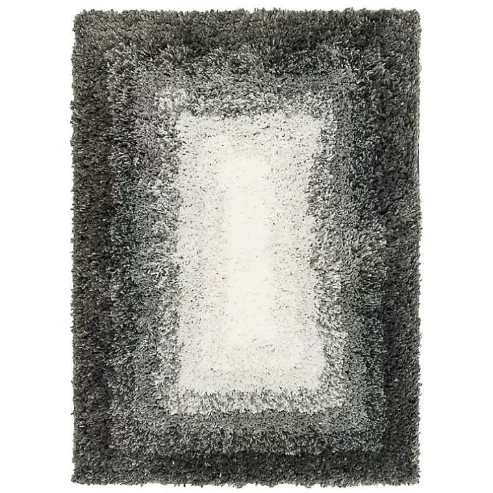 Cheap Ombre Border Bath Mat, 2x3 Bathroom Rugs