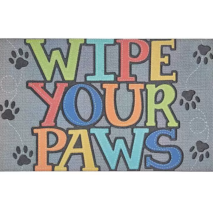 Online Gray Paw Stitched Doormat Doormats