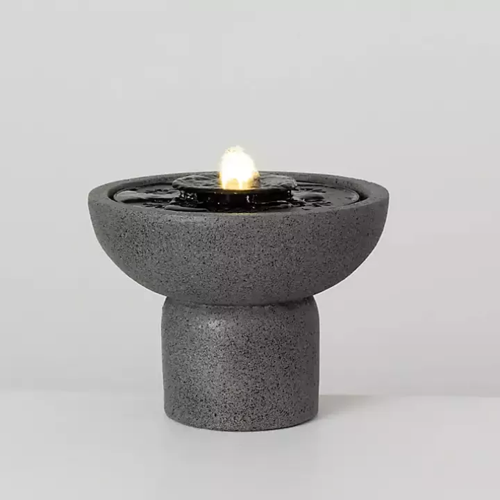Discount Resin Pedestal Outdoor Fountain, 8 in. Garden Decor