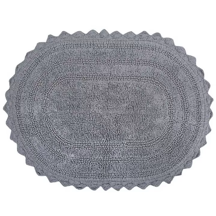 Flash Sale Small Crochet Oval Bath Mat Bathroom Rugs