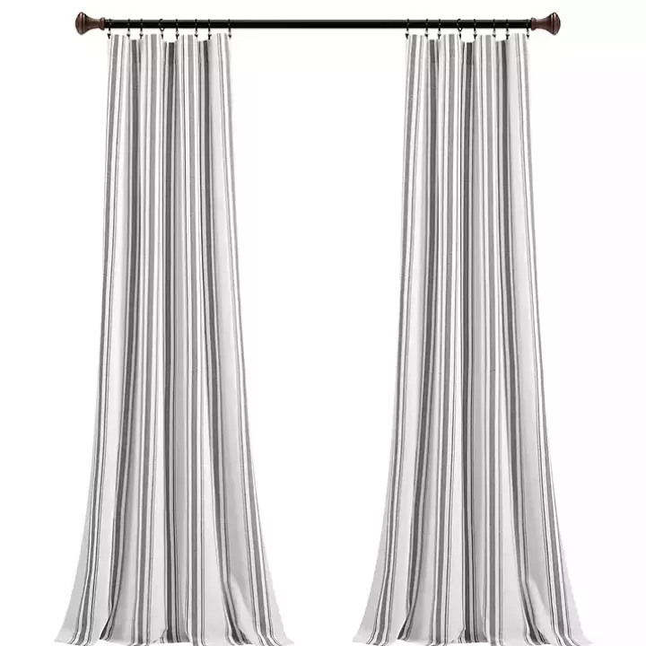 Cheap Stripe Farmhouse Curtain Panel Set, 95 in. Curtains & Drapes