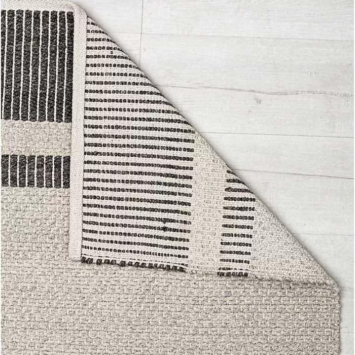 Store Gray Striped Border Area Rug Area Rugs