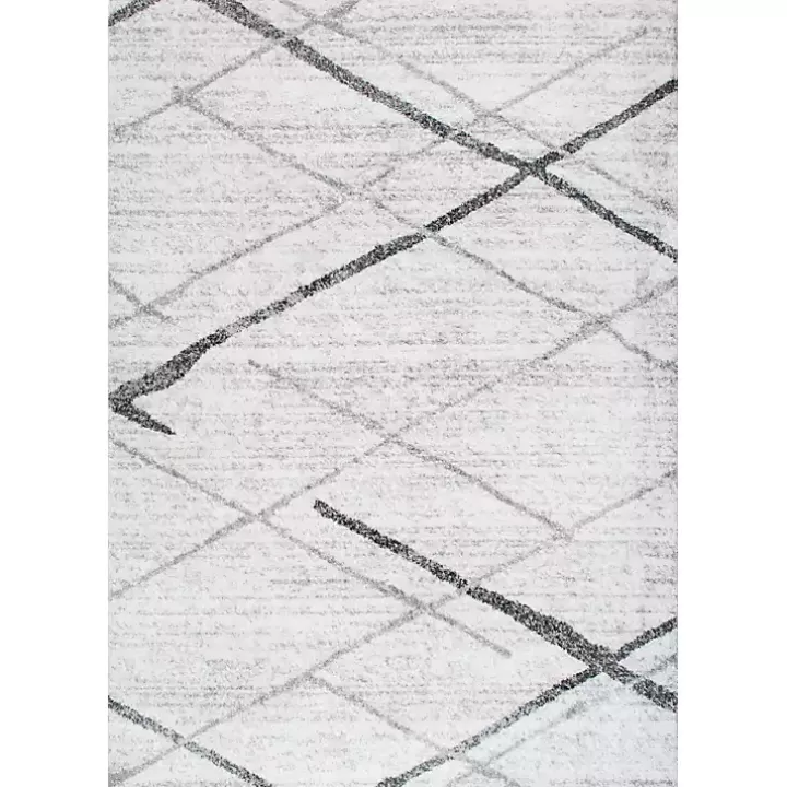 Outlet Gray Thigpen Diamond Area Rug, 8x10 Area Rugs