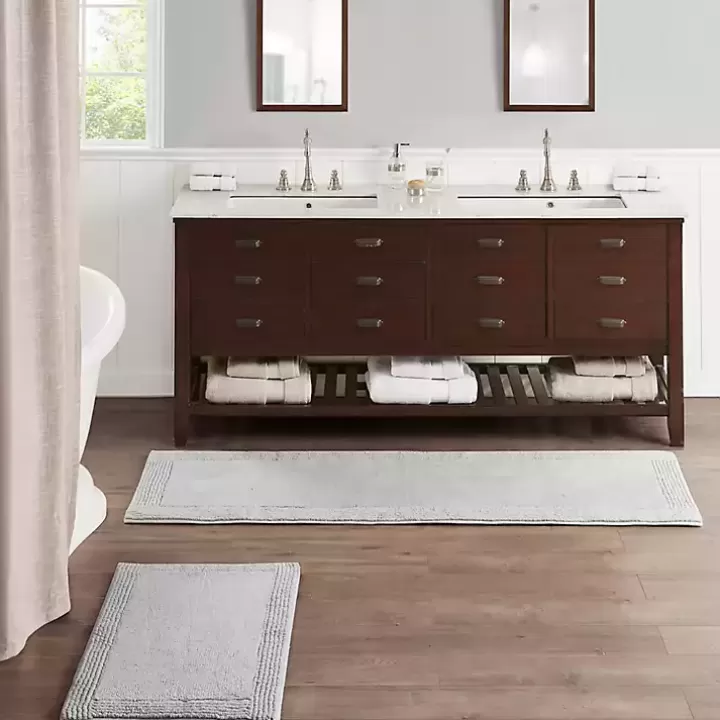 Fashion Tufted Reversible Bath Mat, 34 in. Bathroom Rugs