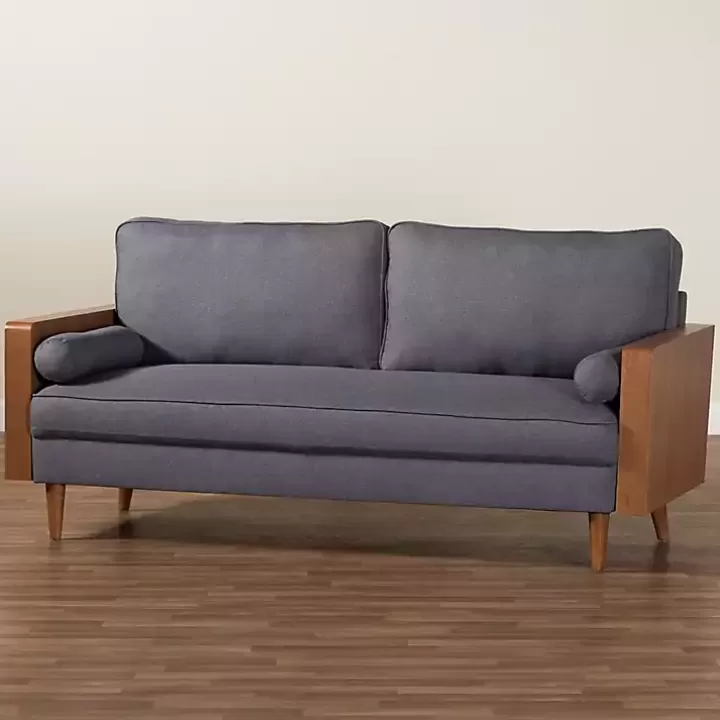 Hot Upholstered Harley Walnut Sofa Sofas & Loveseats