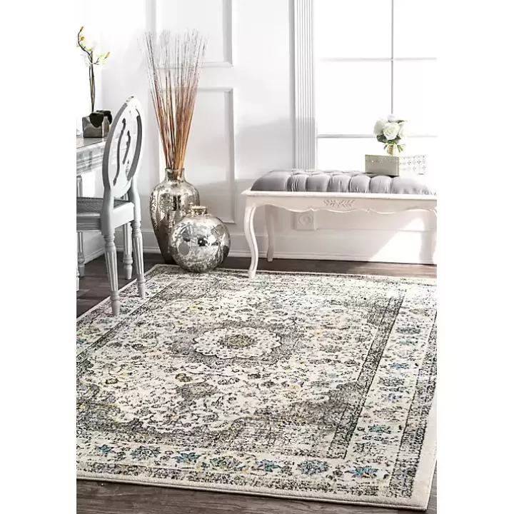 Shop Gray Verona Medallion Area Rug, 5x7 Area Rugs