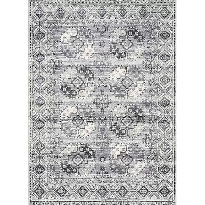 Sale Vintage Circular Patterns Area Rug, 5x7 Area Rugs
