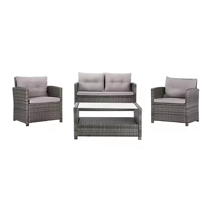 Flash Sale Wicker 4-pc. Deluxe Outdoor Living Set Outdoor Sets