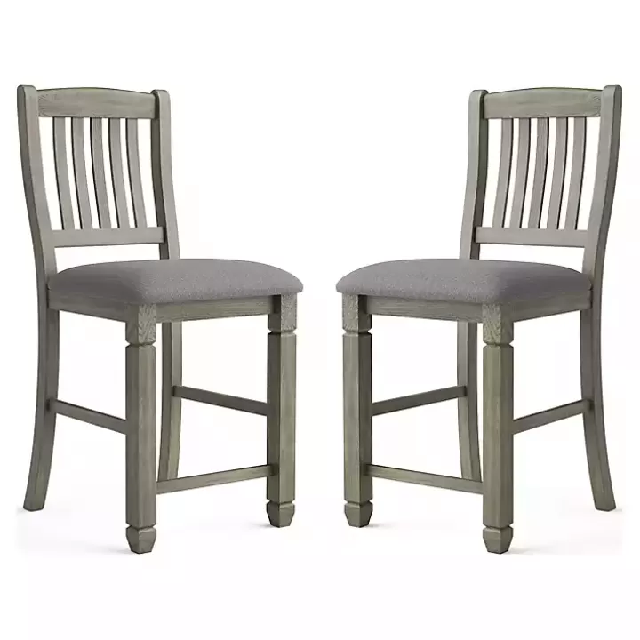 Sale Wire-Brushed Noreste Counter Stools, Set of 2 Bar Stools & Counter Height Stools