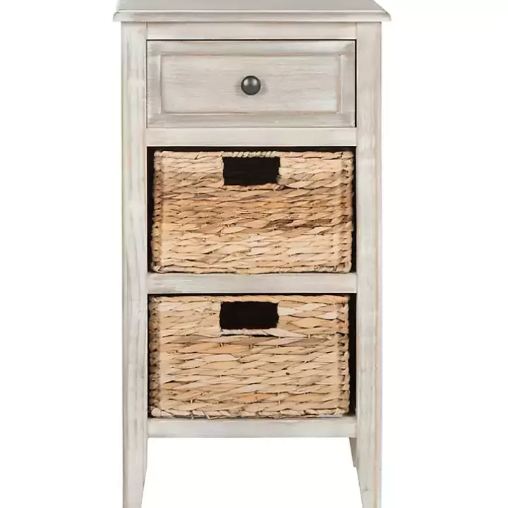 Online Wood Side Table with Baskets Accent & End Tables