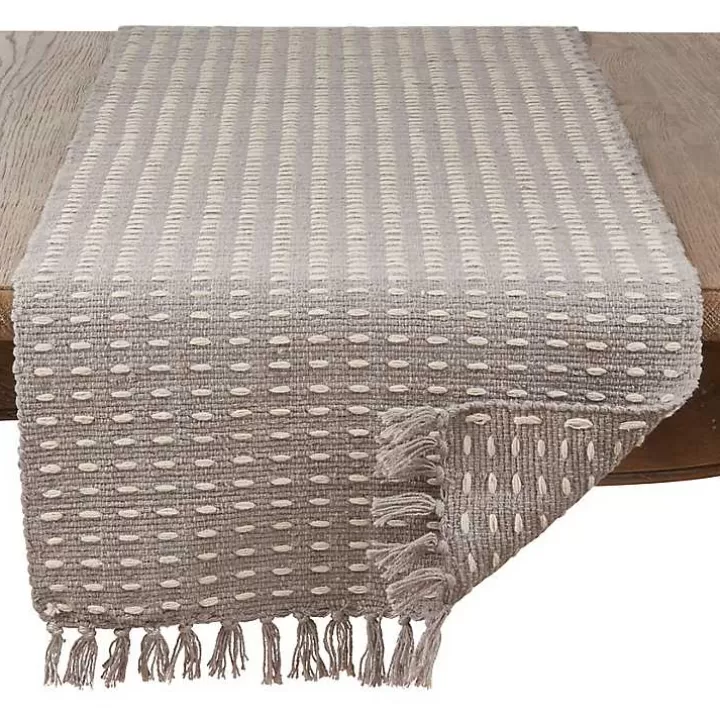 Outlet Woven Dash Cotton Table Runner Table Linens