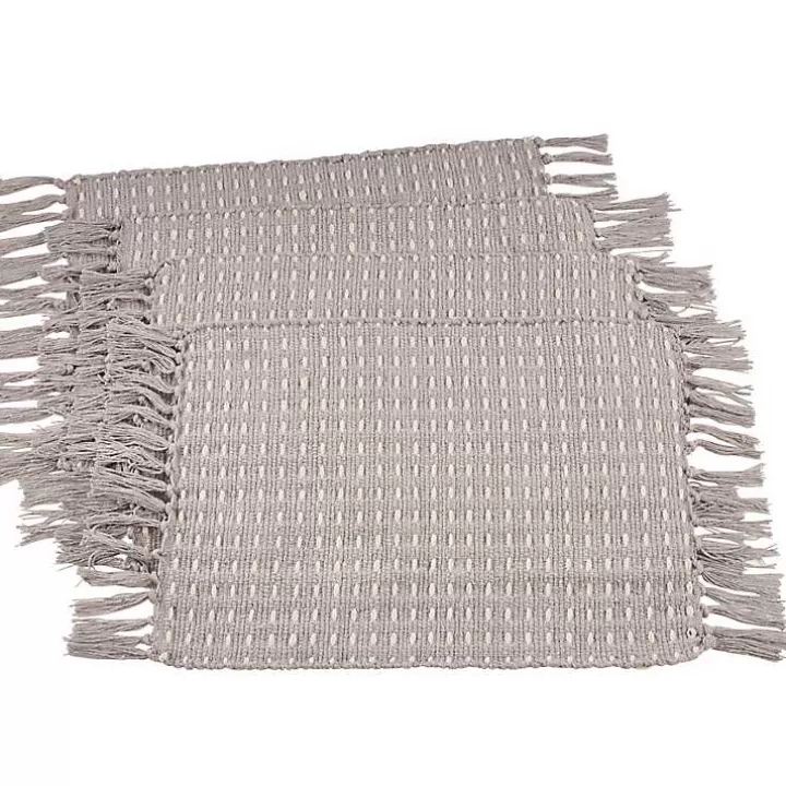 Fashion Woven Dashed Placemats, Set of 4 Table Linens