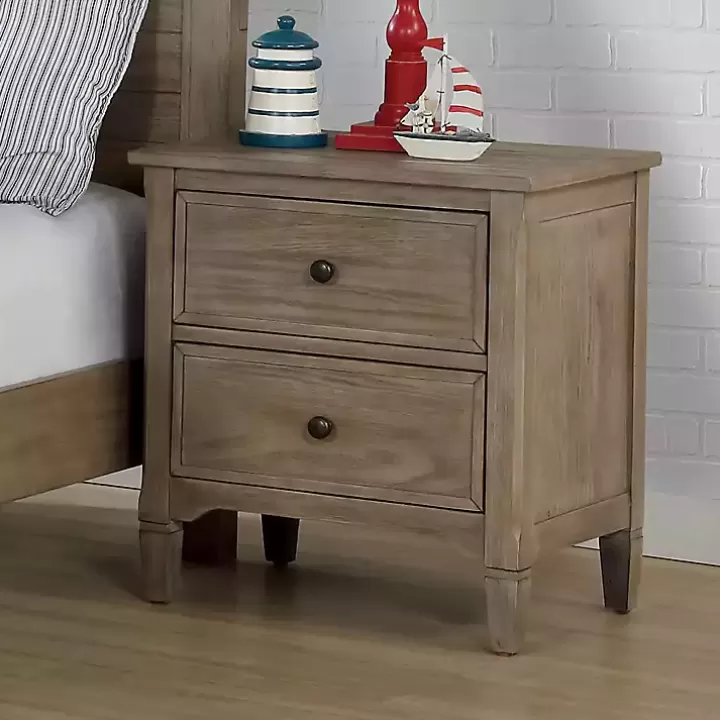 Online Graywash Wood 2-Drawer Lyla Nightstand Nightstands