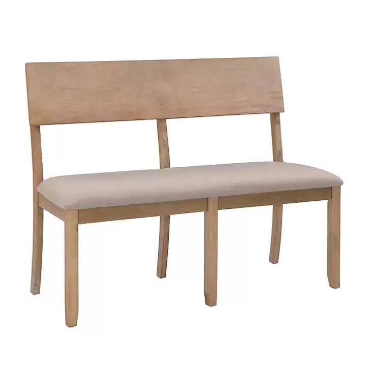 Store wash Wood Upholstered Jorissen Bench Benches & Ottomans