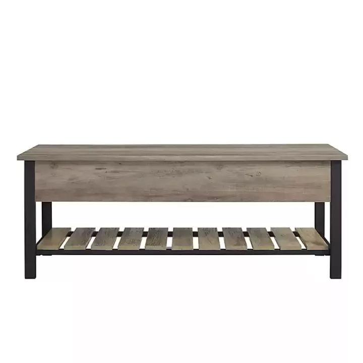 Clearance washed Lift-Top Storage Bench Entryway Furniture
