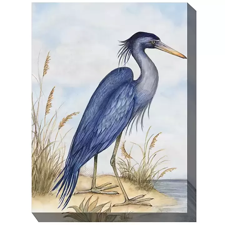 Cheap Great Heron Outdoor Canvas Art Print Outdoor Wall Decor
