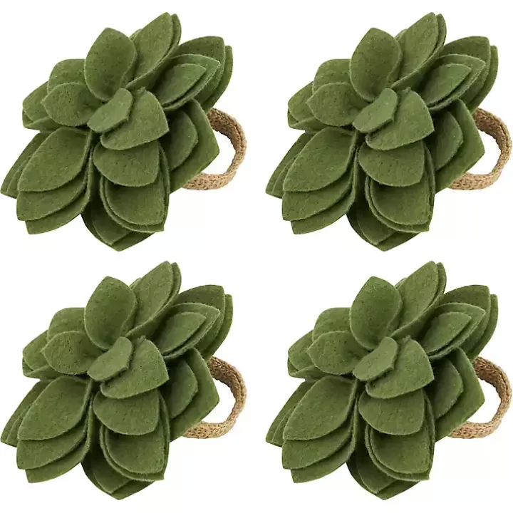 Outlet Blossom Napkin Rings, Set of 4 Table Linens