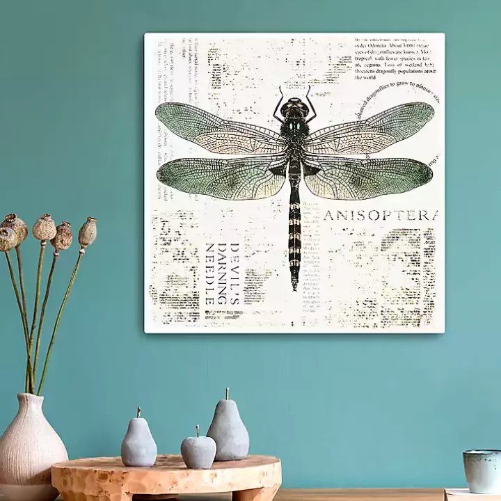 Outlet Green Dragonfly Canvas Art Print Canvas Art