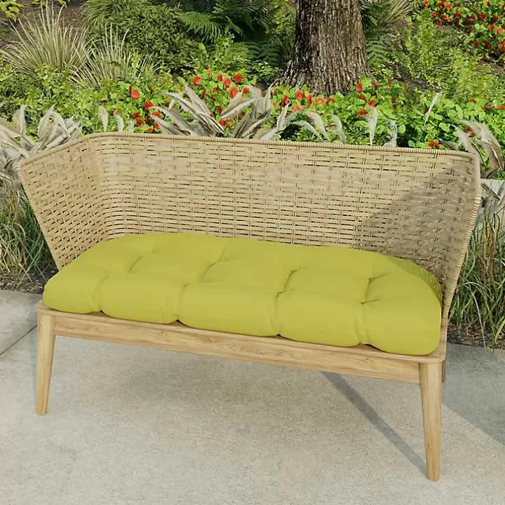 Shop French Edge Outdoor Wicker Settee Cushion Outdoor Cushions & Pillows