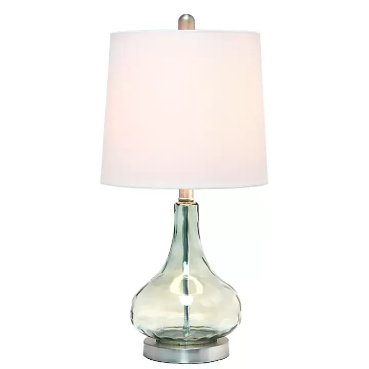 Store Green Glass Ripple Table Lamp Table Lamps