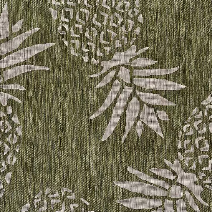 Hot Green Pineapple Outdoor Area Rug, 7x9 Outdoor Rugs