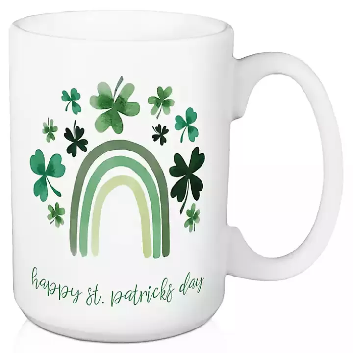 New Green Rainbow St. Patrick's Day Mugs, Set of 2 Glassware & Drinkware